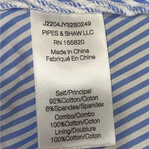 Veronica Beard White Top with Blue Ruffle Mini Dress - Picture 11 of 11